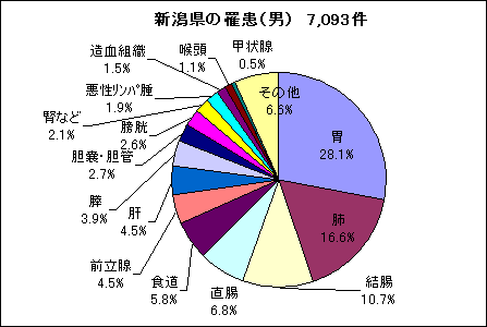 新潟県の罹患（男）7,093件