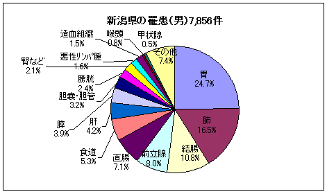 新潟県の罹患（男）7,856件