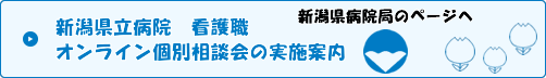 新潟県立病院　看護職　オンライン個別相談会の実施案内